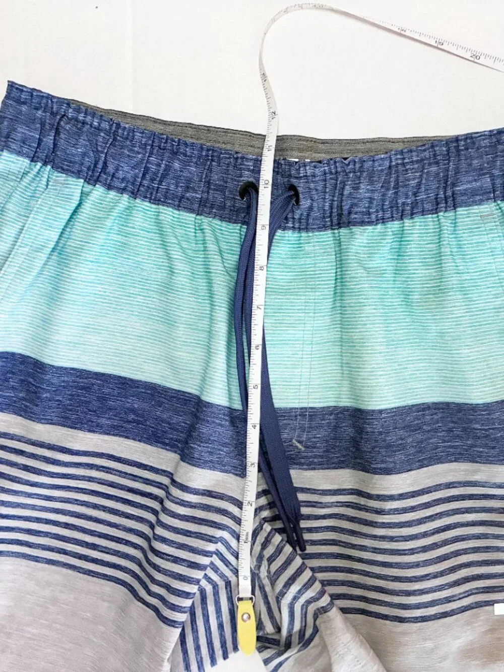 Hurley Striped Lined Volley Swim Shorts - Size S - Blue / Grey